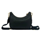 Prada Re Edition Triangle Logo Saffiano Leather Shoulder Bag Semi Black — view 3