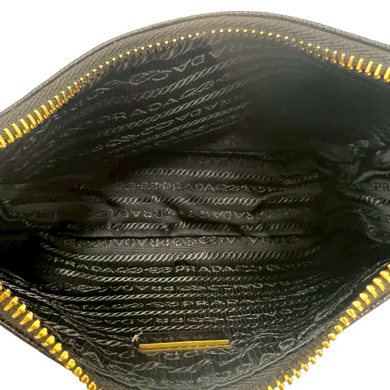 Prada Re Edition Triangle Logo Saffiano Leather Shoulder Bag Semi Black — view 9
