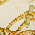 Hermes Carre 90 Tribord Scarf Beige White Silk — view 2