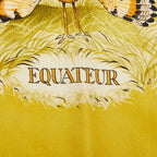 Hermes Carre 90 Wash Red Equateur Scarf Beige Silk — view 2