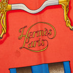 Hermes Carre 90 Crano Manage Scarf Red Blue Silk — view 2