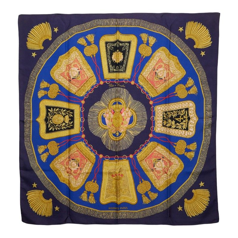 Hermes Carre 90 Poste Et Cavalerie Saber Decorative Bag Scarf Large Multicolor