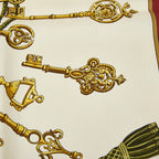 Hermes Carre 90 les Cles Key Pattern Scarf Large Multicolor Silk — view 2