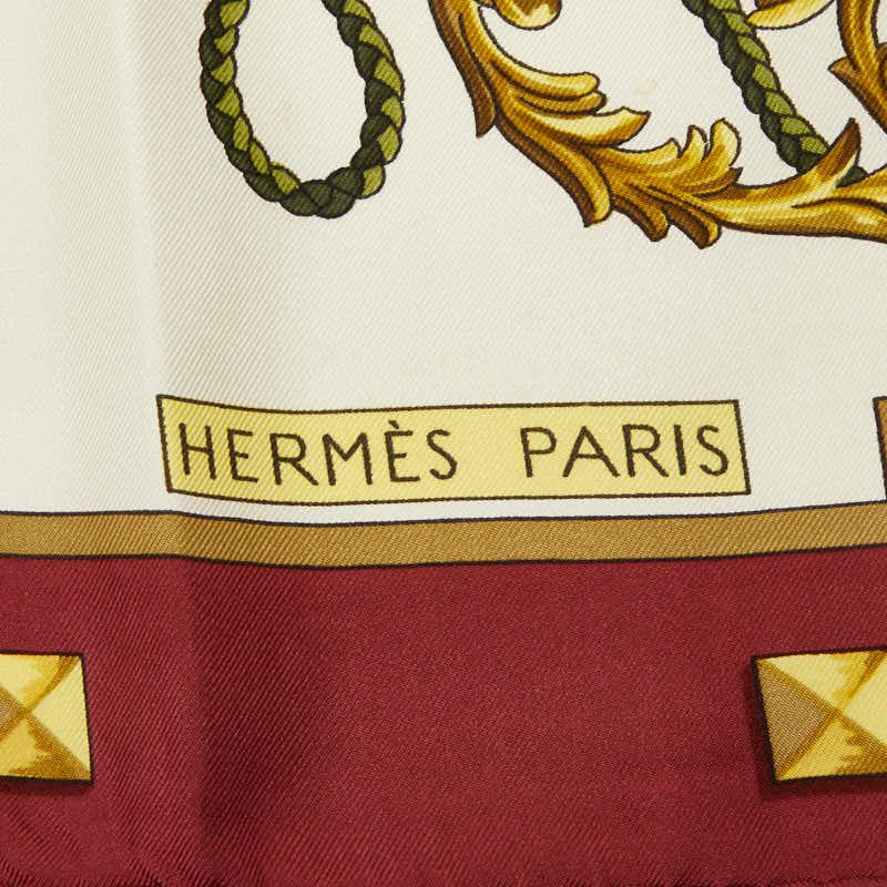 Hermes Carre 90 les Cles Key Pattern Scarf Large Multicolor Silk — view 8