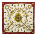 Hermes Carre 90 les Cles Key Pattern Scarf Large Multicolor Silk