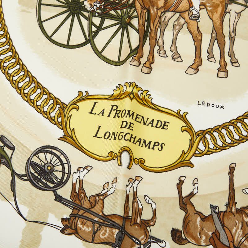 Hermes Carre 90 la Promenade de Longchamps Walk to Long Chien Scarf Large — view 2