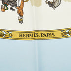 Hermes Carre 90 la Promenade de Longchamps Walk to Long Chien Scarf Large — view 7