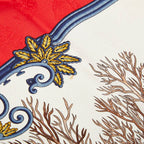 Hermes Carre 90 Joies D' Hiver Winter Enjoyment Scarf Large Red Silk — view 3