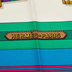 Hermes Carre 90 les Sangle Scarf Large Multicolor Silk — view 7