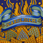 Hermes Carre 90 Carpe Diem Enjoy Your Day Scarf Large Blue Silk — view 2