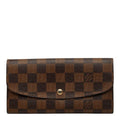 Louis Vuitton Damier Portefeuille Emily Wallet Brown