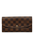 Louis Vuitton Damier Portefeuille Emily Wallet Brown