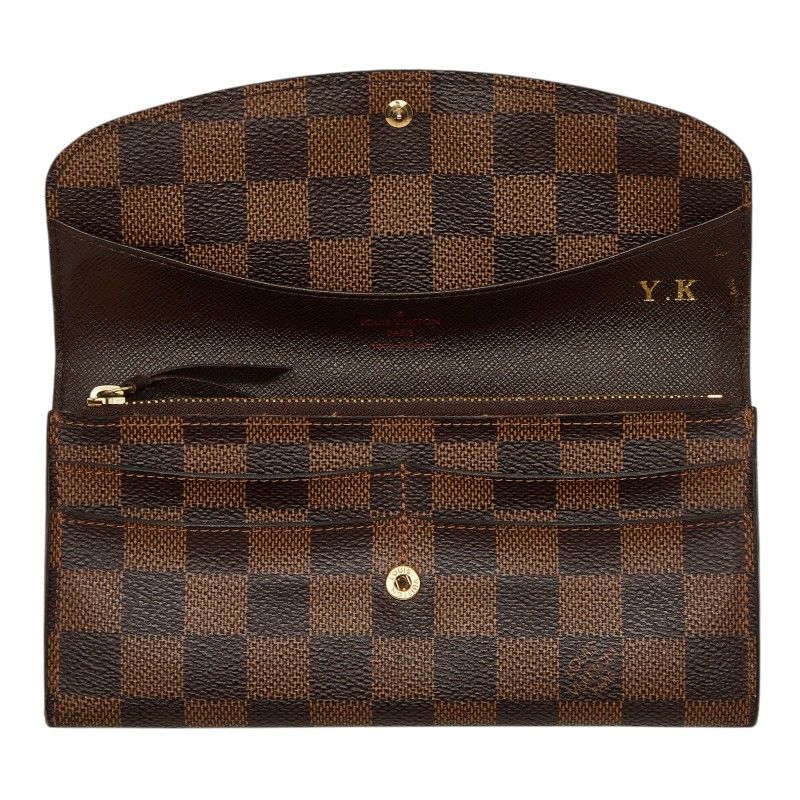 Louis Vuitton Damier Portefeuille Emily Wallet Brown — view 6