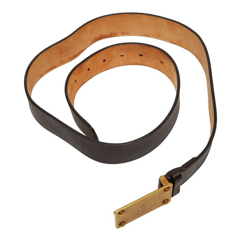 Louis Vuitton Utah Ceinture Aventure Belt 100 40 Dark Brown Leather — view 9