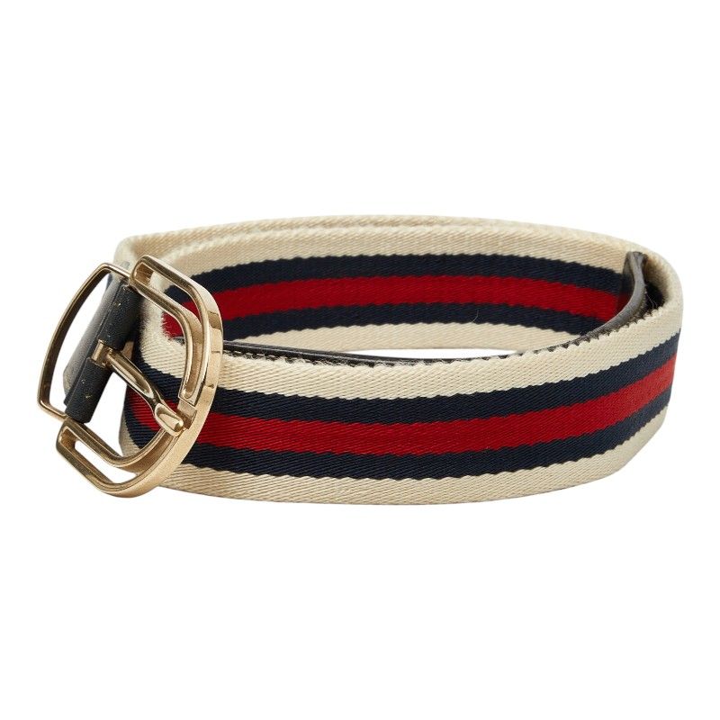 Gucci Sherry Line Belt 85 34 Multicolor Canvas Leather — view 2