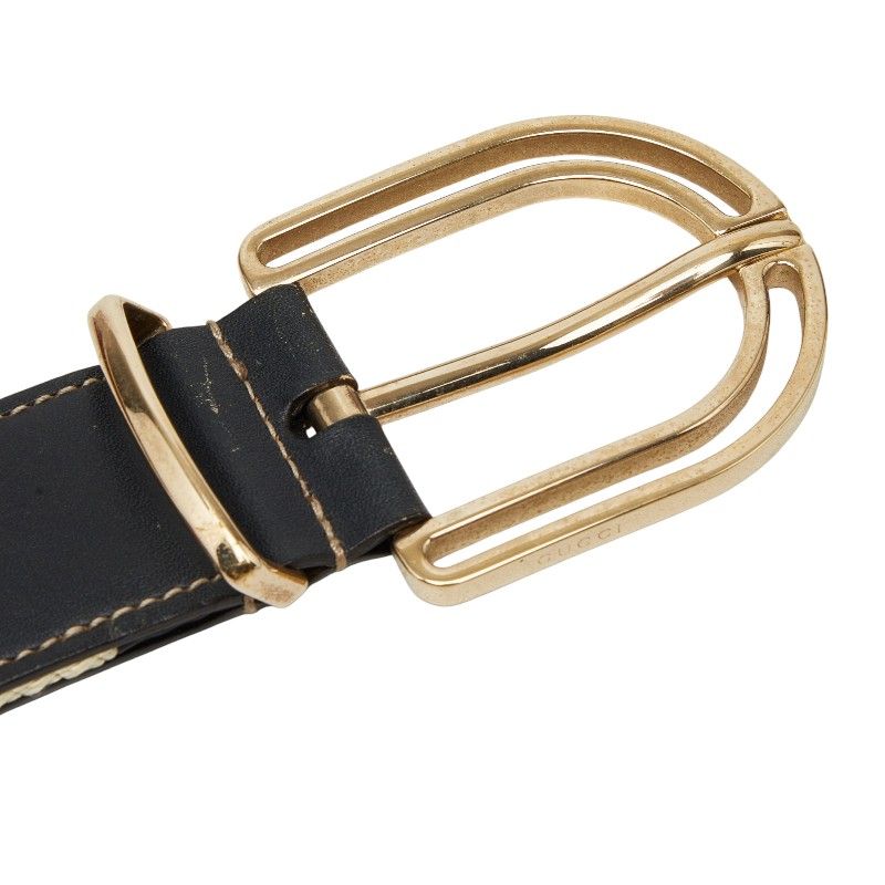 Gucci Sherry Line Belt 85 34 Multicolor Canvas Leather — view 4