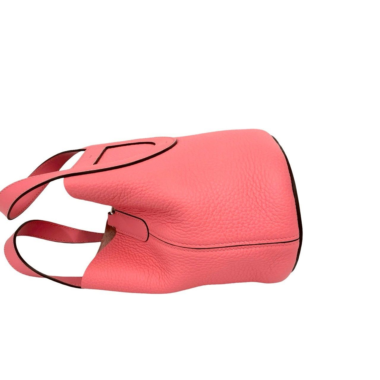 Hermes in the Loop 18 Taurillon Clemence Leather Handbag Mini Tote Rose Azalea — view 5
