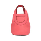 Hermes in the Loop 18 Taurillon Clemence Leather Handbag Mini Tote Rose Azalea — view 3