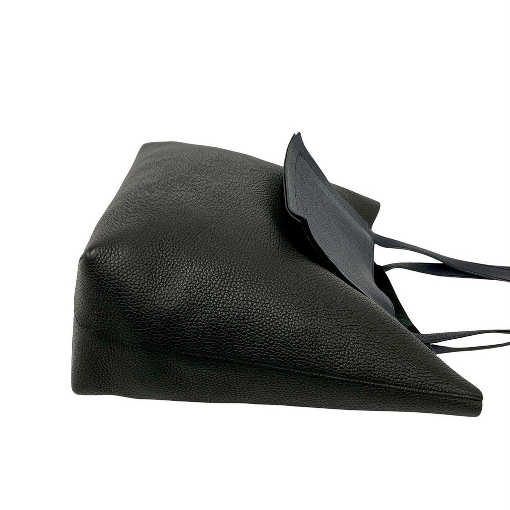 Hermes Cover Series 46 Taurillon Clemence Leather Tote Blue Nuit — view 6