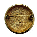 Chanel Brooch CC Logo Gold Metal Vintage Round — view 2