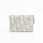 Dior Card Case Saddle Blue Mucard Holder — view 3