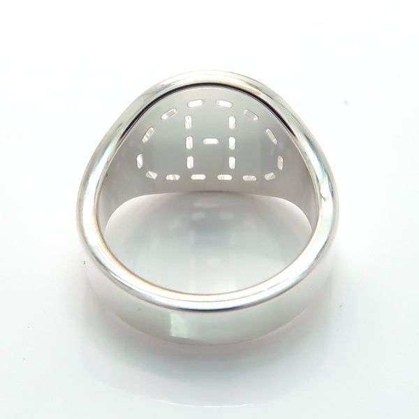 Hermes Point Sellier GM Ring Silver 53 GM and Paper — view 5