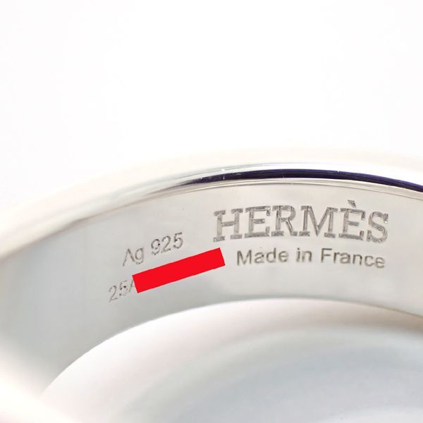 Hermes Point Sellier GM Ring Silver 53 GM and Paper — view 9