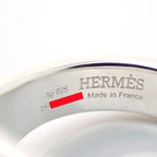 Hermes Point Sellier GM Ring Silver 53 GM and Paper — view 9