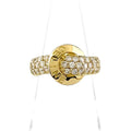 Celine Pave Diamond Ring YG Yellow Gold