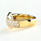 Celine Pave Diamond Ring YG Yellow Gold