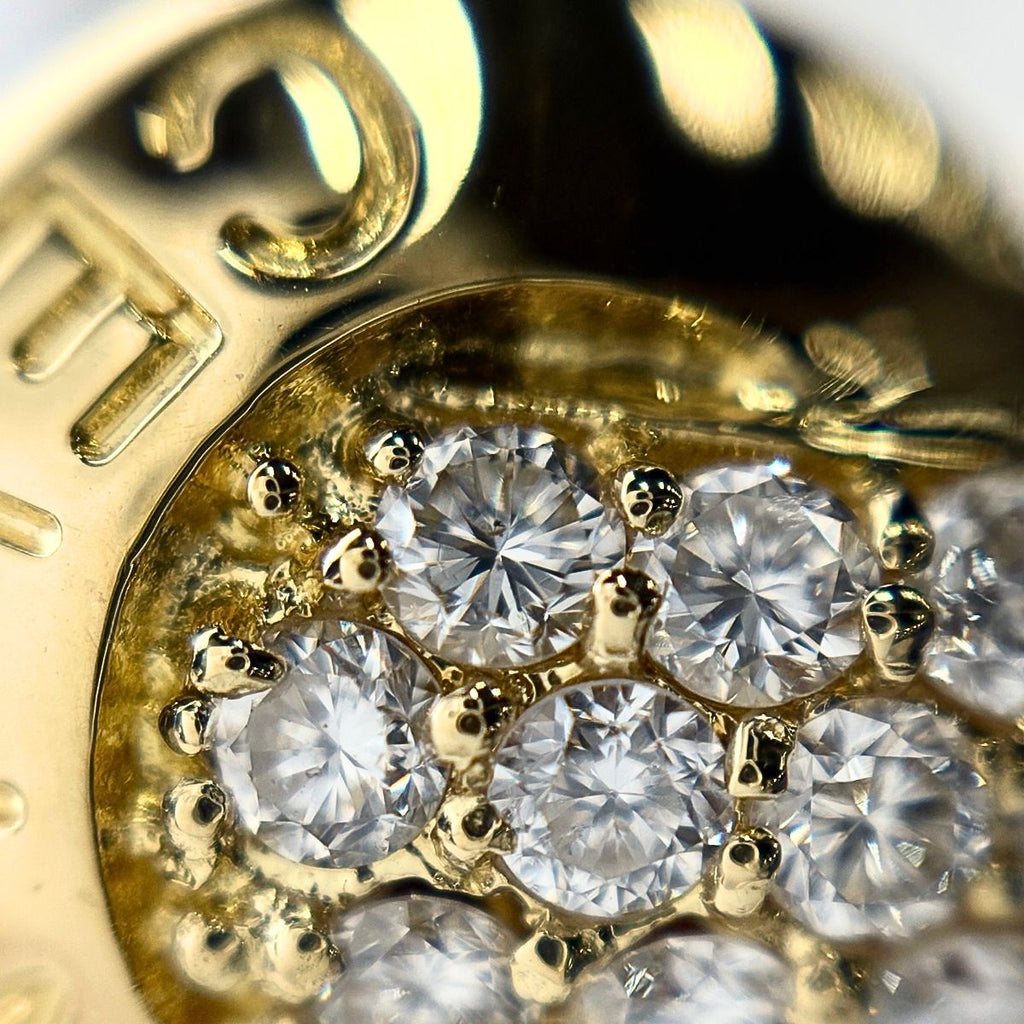 Celine Pave Diamond Ring YG Yellow Gold