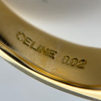 Celine Pave Diamond Ring YG Yellow Gold