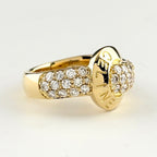 Celine Pave Diamond Ring YG Yellow Gold