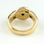 Celine Pave Diamond Ring YG Yellow Gold