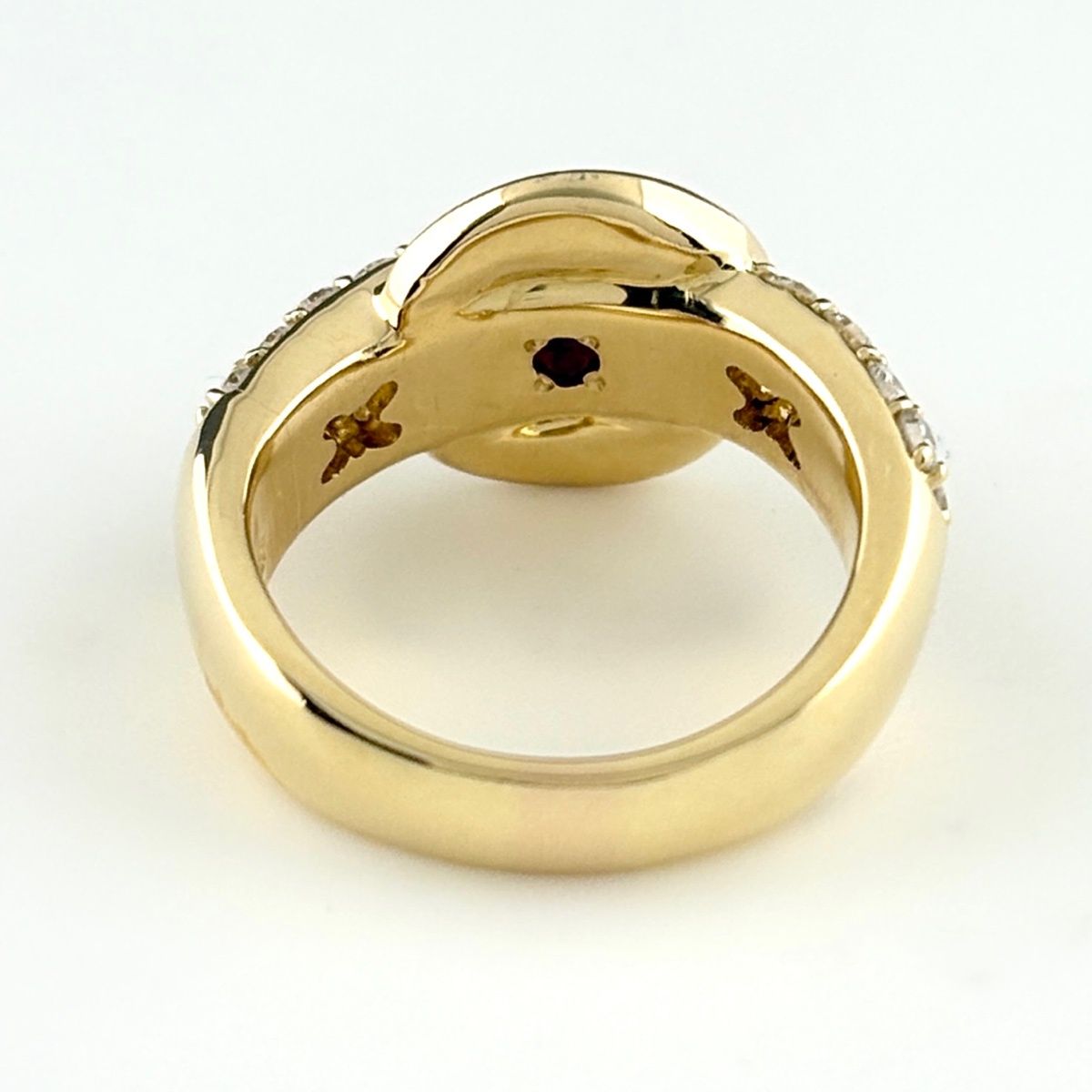 Celine Pave Diamond Ring YG Yellow Gold