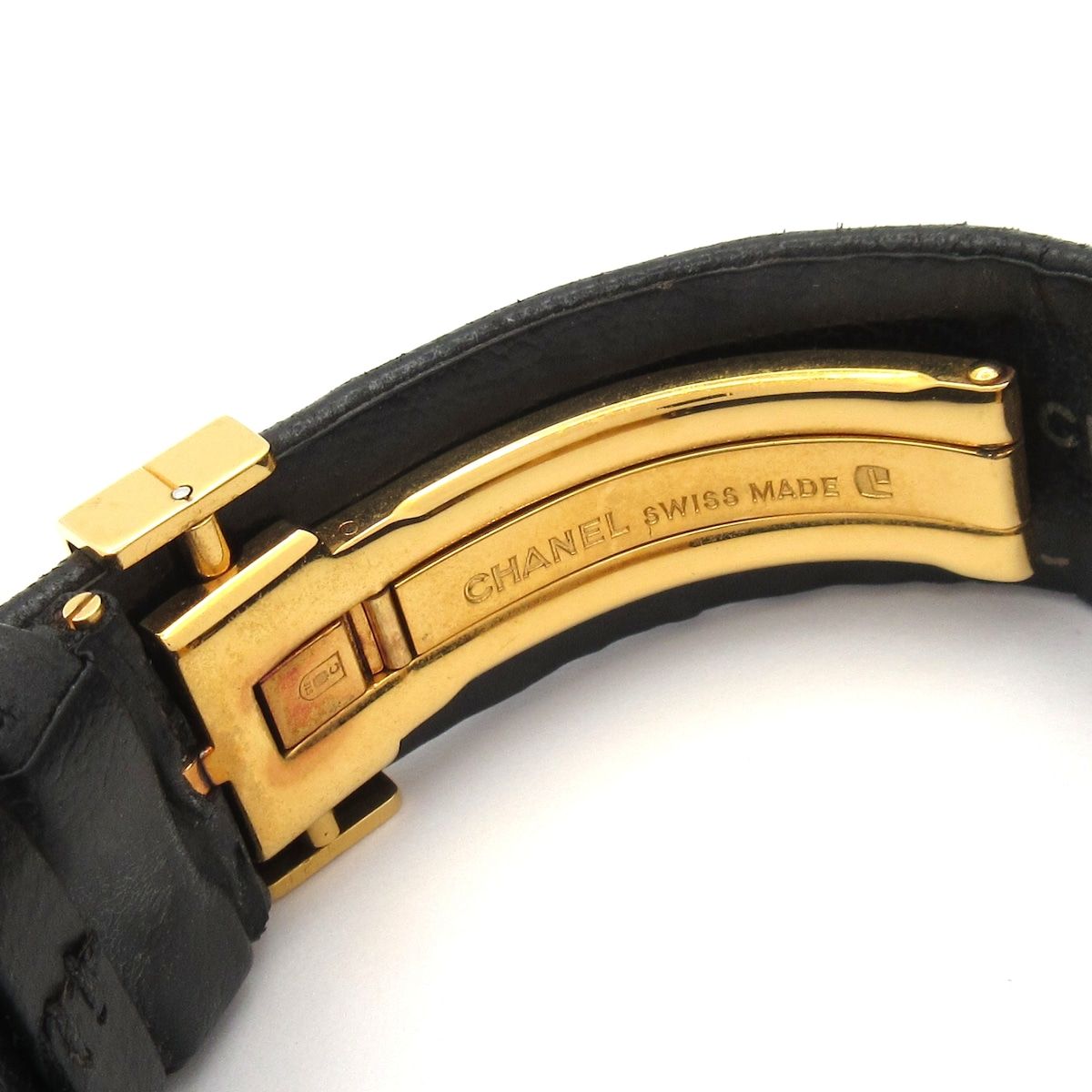 Chanel Watch Quilted 18k Yellow Gold Leather Strap Black — view 4
