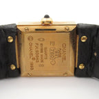 Chanel Watch Quilted 18k Yellow Gold Leather Strap Black — view 3