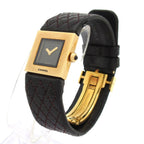 Chanel Watch Quilted 18k Yellow Gold Leather Strap Black — view 2