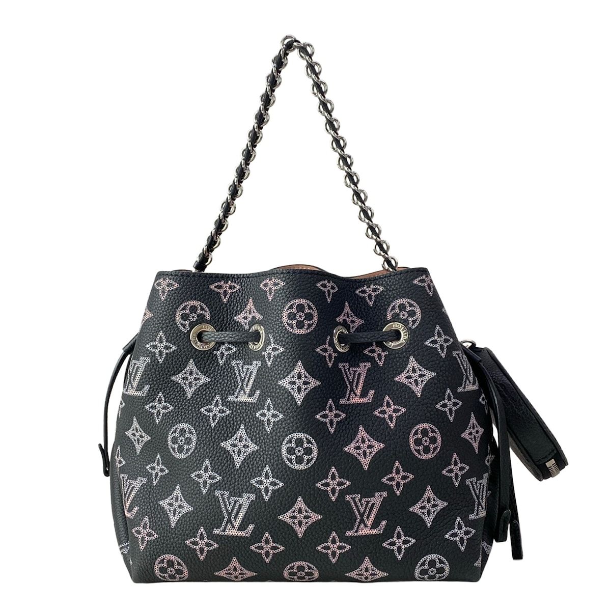 Louis Vuitton Handbag Mahina Bella Black Pink Cream Leather Cowhide — view 3
