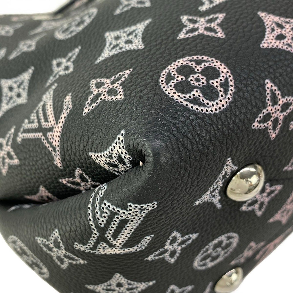 Louis Vuitton Handbag Mahina Bella Black Pink Cream Leather Cowhide — view 8