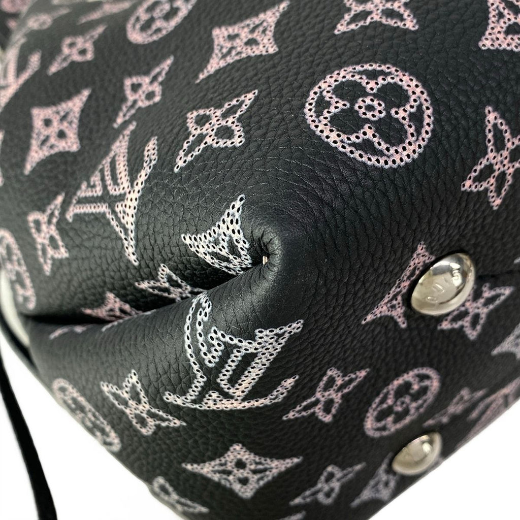 Louis Vuitton Handbag Mahina Bella Black Pink Cream Leather Cowhide — view 6