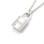 Hermes Necklace Amulet Kelly Cadena 18k White Gold Diamond