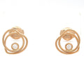 Hermes Earrings Vertiges Coeur TPM 18k Pink Gold Diamond Heart Total 0.11 Carat