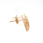 Hermes Earrings Vertiges Coeur TPM 18k Pink Gold Diamond Heart Total 0.11 Carat — view 2