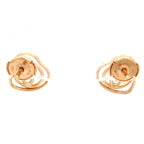 Hermes Earrings Vertiges Coeur TPM 18k Pink Gold Diamond Heart Total 0.11 Carat — view 3