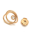 Hermes Earrings Vertiges Coeur TPM 18k Pink Gold Diamond Heart Total 0.11 Carat — view 6