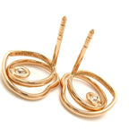 Hermes Earrings Vertiges Coeur TPM 18k Pink Gold Diamond Heart Total 0.11 Carat — view 4
