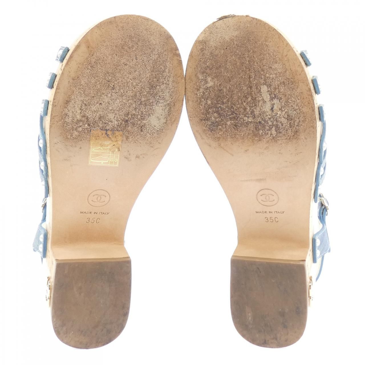 Chanel Sandals Blue — view 4