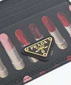 Prada Card Case Card Holders Black — view 4