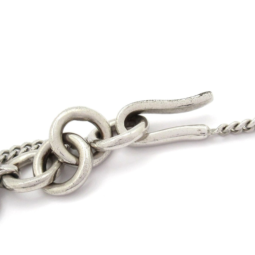 Chanel Necklace Silver Beige Clover CC Logo — view 4